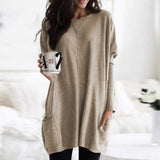 Langärmliger Pullover für Damen | Perfekt für alle Jahreszeiten – Khaki