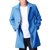 Herren modischer Langmantel Aliams – Blau