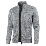 Henrik™ – Zeitloses Strickjacke mit Reißverschluss – Hellgrau