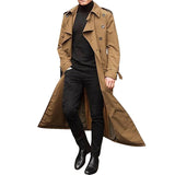 Herren eleganter Trenchcoat mit modernem Schnitt Aliams – Khaki