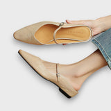 Ornella – Elegante Mules mit Riemchen – Beige