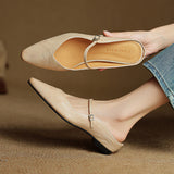 Senadhi - Pantoletten Aus Echtem Leder – Beige