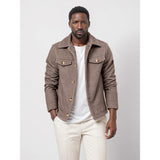 Herren modische Utility-Jacke mit strukturierten Details Aliams – Khaki