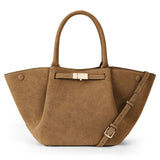 Strandtasche Damen Vegan Suede – Große Tote Bag Sommer Braun – Braun