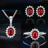 Sophia Fleurane Gelbes Set | Weißgold – Rot