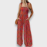Seraphie – Floraler Jumpsuit – Rot