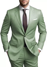Herren Hochzeitsgast Anzug | Blazer und Hosen – Olive Green