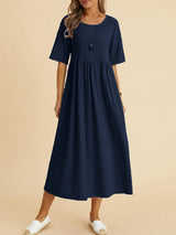 Hera - Stilvolles Kleid – Marineblau