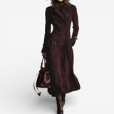 Ingeborg – Wildleder Trenchcoat – Violett