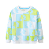 Mädchen Sweatshirt mit buntem Blumenmuster Drune – Mint