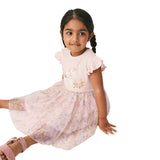 Mädchen Tüllkleid mit floralem Design und zauberhaften Hasenapplikationen Drune – 67344