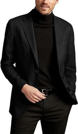 Herren eleganter Blazer mit feinem Schnitt Aliams – Schwarz