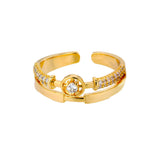 Daisy | Verstellbarer Stern Ring in Gold Zirkon – Gold