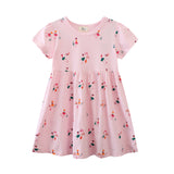 Mädchen Sommerkleid mit buntem Motiv Drune – Hellgrün