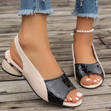 Lariss – Sandalen Mit Offener Spitze Und Fersenriemen – Schwarz
