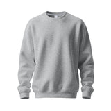 Herren nan Oversize-Rundhals-Sweatshirt aus weichem Baumwollfleece mit gerippten Bündchen Drune – Hellgrau