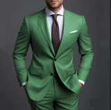 Grüner 2-Teiler Hochzeitsgast Anzug für Herren | Blazer und Hose – Grün