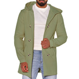 Herren modische Parkajacke mit praktischen Taschen und Kapuze Aliams – Olivgrün