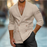 Herren modische Leinenblazer Aliams – Aprikos