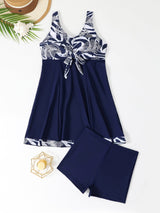 Damen Schwimmkleid mit Short-Integration Drune – Marineblau