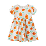 Mädchen Sommerkleid mit floralen Mustern Drune – Braun