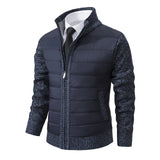 Herren-Steppjacke mit Langarmstruktur | gleichmäßige Steppung – Blau
