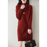 Emilia™ Chic Winterkleid – Rot