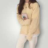 Damenpullover | Weite Passform mit langen Ärmeln – Beige