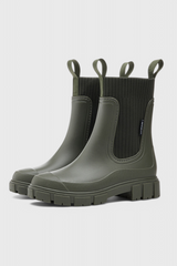 Amelia | Wasserabweisend Wasserdicht Chelsea-Stiefel – Grün