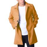 Herren modischer Langmantel Aliams – Braun