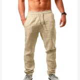 Dennis | Hose mit Kordelzug – Beige
