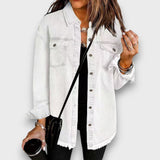 Karela – Klassische Jeansjacke – Weiß