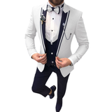 Slim Fit Hochzeitsgast Anzug für Herren | 3-Teilig – Weiß