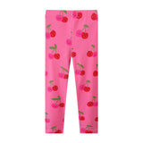 Mädchen Leggings mit fröhlichem Kirschmuster Drune – Rot