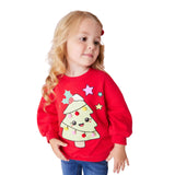Mädchen Sweater mit festlichem Weihnachtsbaum-Motiv Drune – Farbnummer