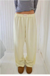 Evgenia - Weit Geschnittene Loungehose Mit Elastischem Bund – Beige