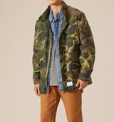 Herren multifunktionale Parkajacke mit verstellbarem Kragen und stabilen Taschen Aliams – Tarnfarben