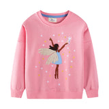 Mädchen Sweatshirt mit zauberhaftem Feen-Design Drune – Rot