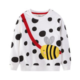 Mädchen Sweatshirt mit fröhlichem Bienenmotiv Drune – Blau