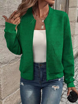 Minimalistische Übergangsjacke für Damen | Lässig – Grün