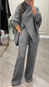 Åsa™ - Oversized-Pullover und -Hosen für Damen – Grau