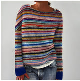 Gia - Modischer Strickpullover mit O-Ausschnitt – Gelb
