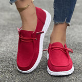Damen nan lässige Slip-On Sneaker-Halbschuhe mit geripptem Textilobermaterial und elastischer Schnürung Drune – Versandzuschlag