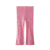 Mädchen Leggings mit verspielten Tierfaces Drune – Gelb