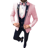 Slim Fit Hochzeitsgast Anzug für Herren | 3-Teilig – Rosa