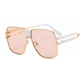 Quadratische Unisex Sonnenbrille mit Verlaufsgläsern – Beige