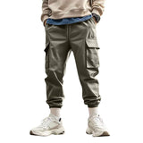 Herren Cargo-Hose mit verstellbarem Bund und praktischen Seitentaschen Drune – Olivgrün