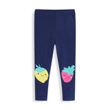 Mädchen Leggings mit fröhlichen Obst-Applikationen Drune – Rot