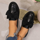 Damen nan Lack-Loafer mit auffälligem Kettendetail und gepolsterter Plateau-Laufsohle Drune – Schwarz (matt D99)