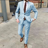 Formeller Herren Hochzeitsgast anzug | 2-Teilig – Himmelblau